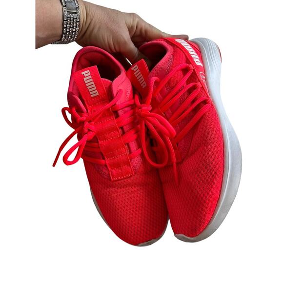 Womens Puma Bright pink/peach running shoes size 6.5 - Picture 2 of 8